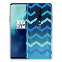 OnePlus 7T Pro | TPU bumper | Zigzag Blauw - thumbnail