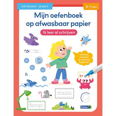 Deltas Oefenboek afwasbaar papier ik leer al schrijven (6-7 j.)