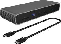 ICY BOX IB-DK8801-TB4 notebook dock & poortreplicator Bedraad Thunderbolt 4 Antraciet, Zwart - thumbnail