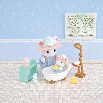 Sylvanian Families 5805 bubbel badtijd broer zus Sylvanian Families 5805 bubbel badtijd broer zus