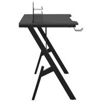 Gamingbureau met Y-vormige poten 90x60x75 cm zwart - thumbnail