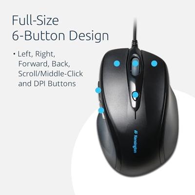 Kensington Pro Fit full size muis, zwart - thumbnail