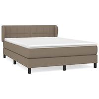 Boxspring met matras stof taupe 140x190 cm - thumbnail