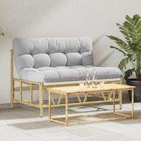 Tuinbank Lichtgrijs 110 x 75 x 71 cm Staal - thumbnail