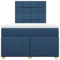 Boxspring met matras stof blauw 120x200 cm - thumbnail
