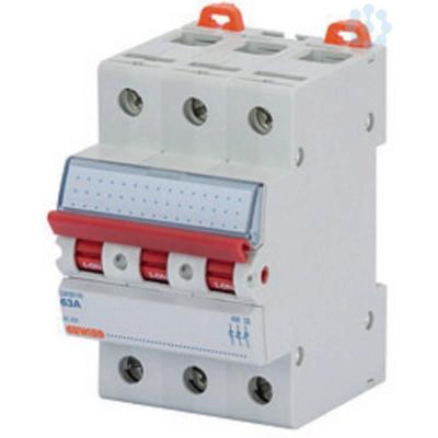 Gewiss GW96126 Belastbare scheidingsschakelaar 63 A 3x NO 415 V/AC Gewiss GW96126 Belastbare scheidingsschakelaar 63 A 3x NO 415 V/AC