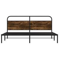 Bedframe zonder matras metaal gerookt eikenkleurig 180x200 cm - thumbnail