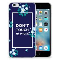 Apple iPhone 6 | 6s Silicone-hoesje Flowers Blue DTMP - thumbnail