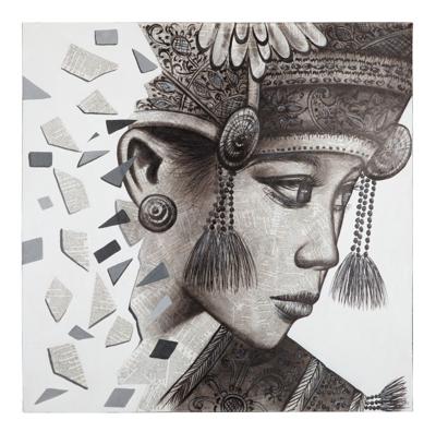 MUST Living Wandpaneel 'Balinese girl Ketut' 100 x 100cm