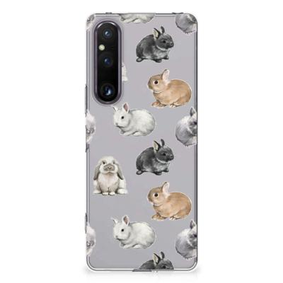 TPU Hoesje voor Sony Xperia 1 V Konijntjes TPU Hoesje voor Sony Xperia 1 V Konijntjes