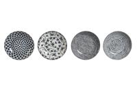 Bordenset Home ESPRIT Blauw Wit Porselein 20 x 20 x 4 cm - thumbnail