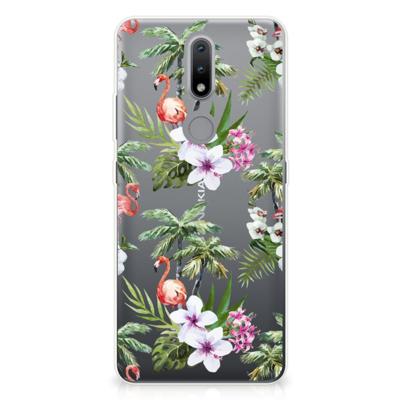 Nokia 2.4 | TPU Hoesje | Flamingo Palms