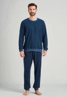 Schiesser Schiesser heren pyjama lang 175603 jeansblue - thumbnail
