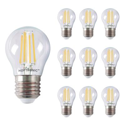10x E27 LED Filament - 4 Watt 470 lumen - 2700K warm wit licht - Grote fitting - Vervangt 40 Watt - G45 vorm