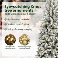VidaXL Kunstkerstboom wit 150 cm pvc en plastic en staal en pe - thumbnail