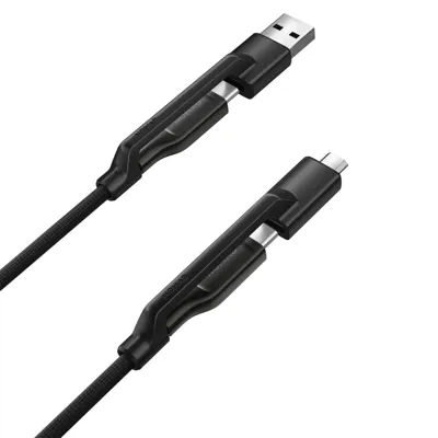 Nomad USB-C universele Kevlar® kabel (0.3m/240W) - Carbide