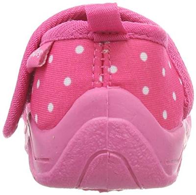 Playshoes pantoffels Stippen Fuchsia Wit-30-31
