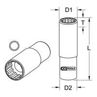 KS Tools 9173855 9173855 Verwisselbare kop 8 mm - thumbnail
