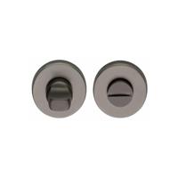 Intersteel Rozet met toilet-/badkamersluiting - antraciet titaan PVD - thumbnail