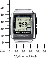 Casio WV-59R-1AEF Horloge Zendergestuurd (l x b x h) 48.3 x 39 x 12.5 mm Zilver Materiaal (behuizing): RVS, Hars Materiaal (armband): Hars - thumbnail