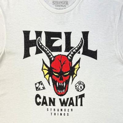Stranger Things T-Shirt Hell Can Wait (white) Size XXL