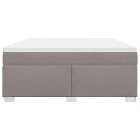 Boxspring met matras stof taupe 180x200 cm - thumbnail