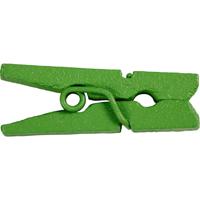 Creotime mini wasknijpers 2,5 x 0,3 cm groen 36 stuks - thumbnail