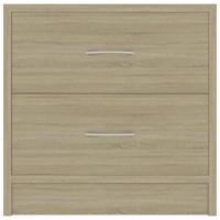 Nachtkastjes 2 st 40x30x40 cm bewerkt hout sonoma eikenkleurig - thumbnail