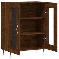 Dressoir 69,5x34x90 cm bewerkt hout bruin eikenkleur - thumbnail