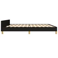Bedframe zonder matras stof zwart 200x200 cm - thumbnail