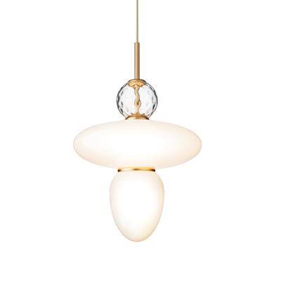 Nuura Rizzatto 43 Hanglamp - Satin Brass / Opal Nuura Rizzatto 43 Hanglamp - Satin Brass / Opal