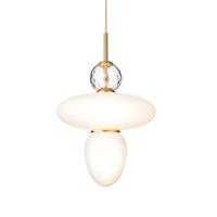 Nuura Rizzatto 43 Hanglamp - Satin Brass / Opal - thumbnail