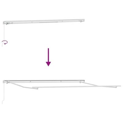 VidaXL Luifel handmatig uittrekbaar 400x300 cm antraciet en wit
