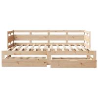 Slaapbank met onderschuifbed en lades zonder matras 90x190 cm - thumbnail