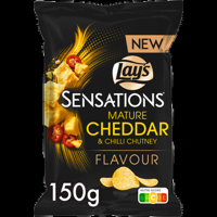 Lay&apos;s Sensations Chips Mature Cheddar & Chili Chutney 150 g bij Jumbo - thumbnail