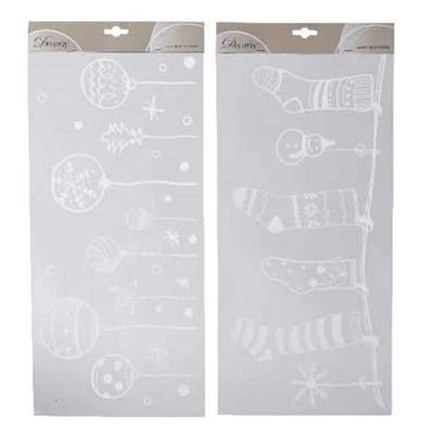 Raamdecoratie sticker kerstsfeer