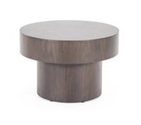 Eleonora Ronde Bijzettafel 'Bobbie' Walnoot, 45cm, kleur Bruin - thumbnail