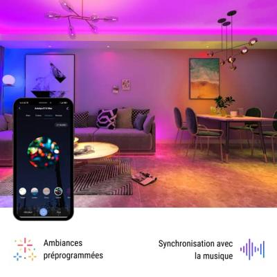 2 LED-lampen - KONYKS - Antalya Easy E14 - Wifi + Bt - 5 W - 350 Lumen - Kleuren + Wit - Alexa / Google Home compatibel 2 LED-lampen - KONYKS - Antalya Easy E14 - Wifi + Bt - 5 W - 350 Lumen - Kleuren + Wit - Alexa / Google Home compatibel