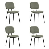 Bronx71 Scandinavische eetkamerstoel Ivar gerecyclede stof groen - - thumbnail