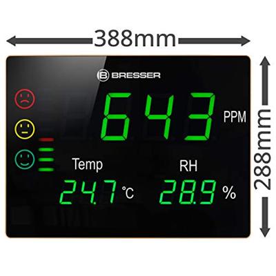 BRESSER CO2-meter Smile XXL met verkeerslicht en extra groot led-display