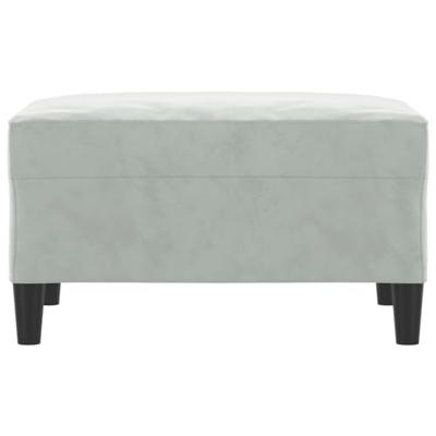 Voetenbank 70x55x41 cm fluweel lichtgrijs Voetenbank 70x55x41 cm fluweel lichtgrijs