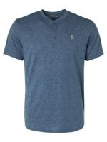 T-shirt granddad 2 coloured melange indigo blue - thumbnail