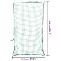 Aanhangwagennet elastisch touw 6x3,5 m polypropeen groen - thumbnail