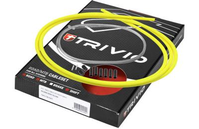Trivio - Fietskabel Compleet Derailleur Kabelkit RVS Neon Geel Trivio - Fietskabel Compleet Derailleur Kabelkit RVS Neon Geel