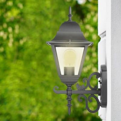 Klassieke LED Wandlamp XL - E27 Fitting - IP44 Waterdicht - Uplight - Traditionele Wandlamp - Zwart