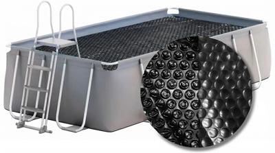W'eau Premium solar cover rechthoekig - 488 x 244 cm (zeilmaat 476 x 234) - Zwart