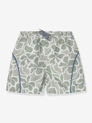 Zwemshort met print voor jongens MATMAKI MINI A TURE groen, bedrukt