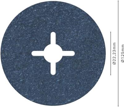 Bosch Accessories 2608607255 Fiberschijf Diameter 125 mm Korrelgrootte (num): 36 1 stuk(s)