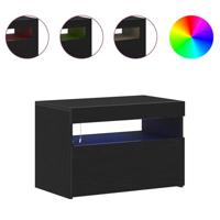 TV-kast 2 pcs Zwart 60 x 35 x 40 cm Bewerkt hout - thumbnail