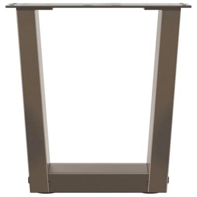 Eettafelpoten 2 st V-vormig 40x(30-31,3) cm staal naturel